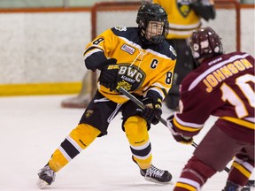 Brandon Lisowsky, of the Burnaby Winter Club, was chosen in the first round, No. 9 overall, by the Saskatoon Blades in the 2019 WHL Bantam Draft.