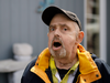 Maurice Desjardins, who underwent Canada's first face transplant in May 2018, outside his home in Notre-Dame-de-la-Salette, Quebec.