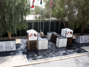 Part of the memorial to Canadians killed on the Afghan mission, at Kandahar Airfield.