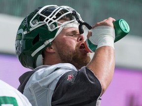 Veteran Brendon LaBatte remains a foundation of the Roughriders offensive line.