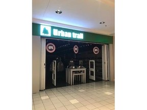 A small fire at Lawson Heights Mall overnight on May 9, 2019 led to flooding at the Urban Trail shoe store.