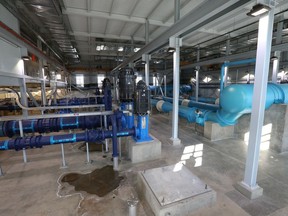 Workers at Saskatoon's water treatment plant, seen here in 2017.