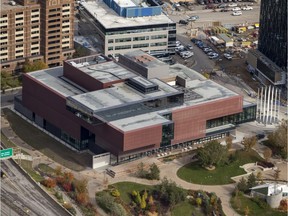 The Remai Modern art gallery is seen in this aerial photo taken Oct. 2, 2018.