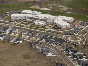 This October 2018 aerial shot shows the elementary school in the Rosewood neighbourhood. The City of Saskatoon bought the land on which the school was built.