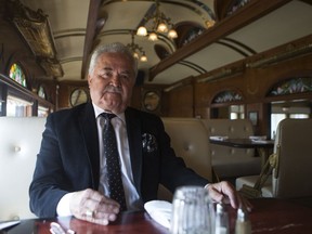 Stavros Arvanitis, co-owner of the Saskatoon Station Place, stands for a portrait in his restaurant in Saskatoon, Sask.