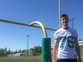 Former University of Saskatchewan Huskies kicker Sean Stenger is auditioning with the CFL's Saskatchewan Roughriders. (Darren Zary/Saskatoon StarPhoenix)