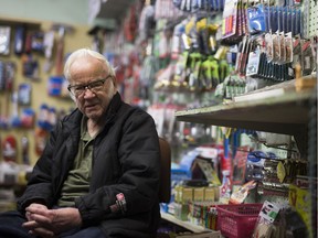 88 year-old Bruce Thomas, owner of Mayfair Hardware Store stands in his shop that is having its 70th anniversary in Saskatoon, SK on Saturday, June 15, 2019.