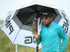 PORTRUSH, NORTHERN IRELAND - JULY 19: Corey Conners of Canada looks on the 6th during the second round of the 148th Open Championship held on the Dunluce Links at Royal Portrush Golf Club on July 19, 2019 in Portrush, United Kingdom.