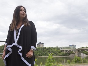 Christine Hrudka, a Saskatoon pharmacist who serves as chair of the Canadian Pharmacists Association stands for a portrait by the South Saskatchewan River in Saskatoon, Sk on Thursday, June 13, 2019.