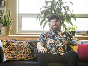 Kaelen Klypak, program manager with SaskMusic, in his office in Saskatoon on June 26, 2019.