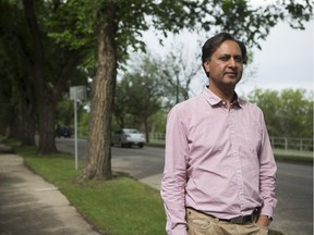 Raj Randhawa, who is concerned about noise pollution, stands on Spadina Crescent in Saskatoon on Friday, June 28, 2019.
