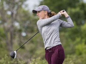 Carla Odnokon leads the Saskatchewan women's amateur field after two rounds.