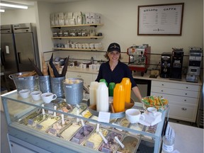 Paola Chiste, owner of Beppi's Gelato on 10th Street just off Broadway, poses for a picture in her store on July 9, 2019. Chiste went to Italy to learn how to make gelato and now tries to make flavours with as many local ingredients as possible.