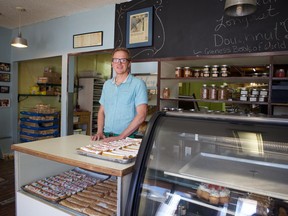 Keith Jorgensen, the owner of Nestor's Bakery on 20th Street, is giving away free donuts on the third Thursday of every month for youths in the area who can show him a Facebook profile with no references to violence, gangs, or drugs. Photo taken July 18, 2019.