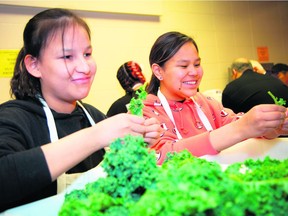 Dene High School students in La Loche now harvest their own produce for school meals with the help from a $250,000 grant from President's Choice Children's Charity. (Photo courtesy Kayla Campos)
