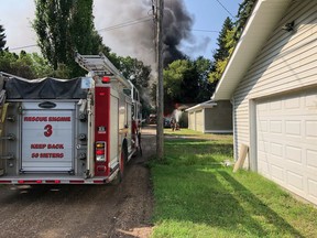 The Saskatoon Fire Department responded to a structure fire in the 2000 block of St. Henry Avenue on July 31, 2019. Photo courtesy of the Saskatoon Fire Department.