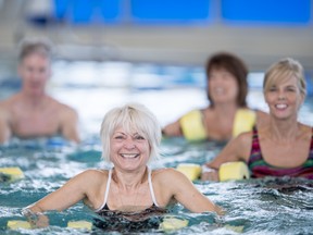 Aqua fitness classes are available outdoors at George Ward Pool, meaning you can get fit, have fun and enjoy the sun.