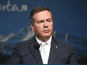 Alberta Premier Jason Kenney announces the launch of a public inquiry into the foreign funding of anti-Alberta energy campaigns, in Calgary on July 4, 2019.