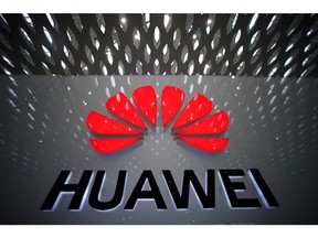 A Huawei company logo is pictured at the Shenzhen International Airport in Shenzhen, Guangdong province, China July 22, 2019.