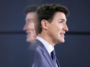 Canada's Prime Minister Justin Trudeau speaks during a news conference about the government's decision on the Trans Mountain Expansion Project with Finance Minister Bill Morneau and Environment Minister Catherine McKenna (not pictured) in Ottawa, Ontario, Canada, June 18, 2019.