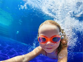 File art of a child swimming. In her opinion piece, Suzanne Kresta reflects on how much her family learned from playing in the pool.