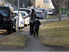 This November 2016 file photo shows an area in Saskatoon's Pleasant Hill neighbourhood that lacks sidewalks.