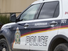 Saskatoon police arrest a man armed with a large knife at a park near the 600 block of Spadina Crescent East.
