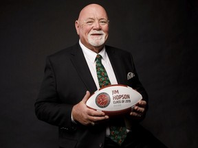 Former Saskatchewan Roughriders president-CEO Jim Hopson will be honoured during the Canadian Football Hall of Fame's induction ceremony Friday in Hamilton.