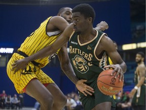 Rattlers' forward Jelane Pryce moves the ball during a game earlier this season.