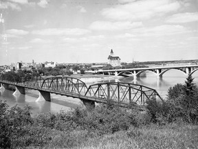 Every Thursday, we feature an image from the StarPhoenix archives. Today, we see Saskatoon's bridges in the summer, with the Bessborough Hotel in the background, from Aug. 8, 1953. (City of Saskatoon Archives StarPhoenix Collection S-SP-B1951-1)