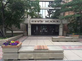 The Third Avenue entrance to Saskatoon city hall is seen on Tuesday, Aug. 6, 2019. (Phil Tank/The StarPhoenix)