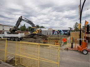 Construction has started on a 10-storey residential-commercial building at the former site of the Royal Bank on Broadway in Saskatoon, SK on Friday, August 9, 2019.