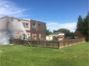 The Saskatoon Fire Department was called to the scene of a fire at St. Frances School's daycare on Sunday afternoon. The cause is under investigation.