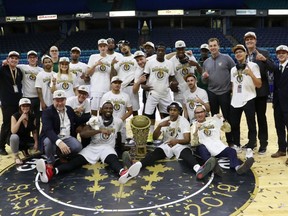 The Saskatchewan Rattlers won a first-ever Canadian Elite Basketball League championship title with a 94-83 victory over the Hamilton Honey Badgers on Sunday, Aug. 25 at SaskTel Centre in Saskatoon. (CEBL PHOTO)