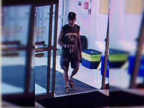 Surveillance footage shows Richard Fernuk, 68, leaving St. Paul's hospital on Aug. 2, 2019. He was found dead in his home on Aug. 3.