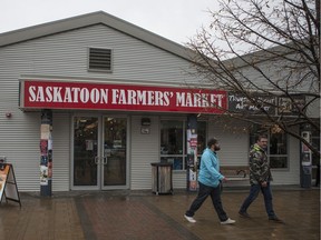 Patrons tour around the farmers market on the first weekend of November in Saskatoon,Sk on Sunday, November 4, 2018.