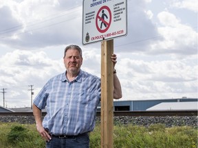Coun. Randy Donauer  has received numerous complaints about the lack of a legal crossing for pedestrians and cyclists along the long stretch of CN Rail from 33rd Street to 51st Street in Saskatoon, SK on Wednesday, August 28, 2019.