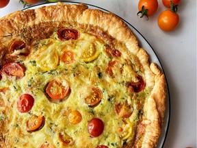 Swiss chard and cherry tomato pie (Renee Kohlman)