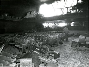 Saskatoon's Capitol Theatre is partly demolished in this Dec. 4, 1979 photo. (Peter Blashill/The StarPhoenix)