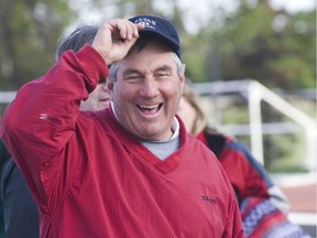 With a tip of the hat and a wave, Kelly Bowers retired in 2007 after 33 years as an educator. He continued to volunteer in the Saskatoon sports community right until his death on September 17, 2019. (Star-Phoenix photo by Gord Waldner)
