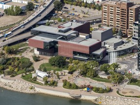 The Remai Modern art gallery is seen in this aerial photo in Saskatoon, SK on Friday, September 13, 2019.