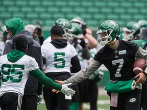 The teammates of Saskatchewan Roughriders quarterback Cody Fajardo, 7, are delighted that he has signed a contract extension with the CFL team.