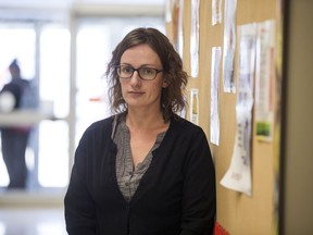 Danielle Radchenko, sexual health coordinator with the Saskatchewan Health Authority, in the lobby of the Battle River Treaty 6 Health Centre in North Battleford.