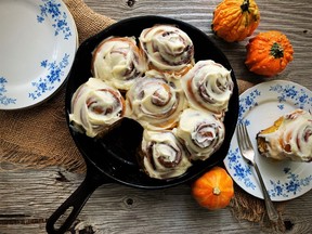 Pumpkin Cinnamon Buns with Cream Cheese Icing