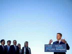 Leader of Canada's Conservatives Andrew Scheer campaigns for the upcoming election in Markham, Ontario, Canada October 8, 2019.