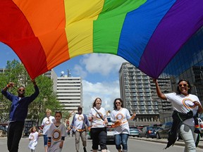 Young people participate in the Queen City Pride Parade in 2016.