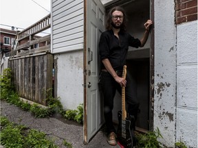 Dany Laj is a singer-guitarist in his band, Dany Laj and the Looks. They play at Amigos Cantina in Saskatoon on Nov. 23, 2019. (Dave Sidaway / MONTREAL GAZETTE)