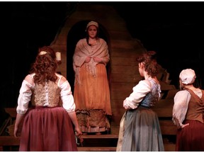 Danova Dickson (centre) plays Nell Gwyn in the Greystone Theatre production of Playhouse Creatures at the U of S's John Mitchell Building in Saskatoon, which runs from Nov. 20 to 30.