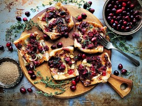 Caramelized Cranberry and Brie Tarts