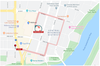 The route through Saskatoon’s downtown for the 29th annual Santa Claus Parade on Nov. 17, 2019